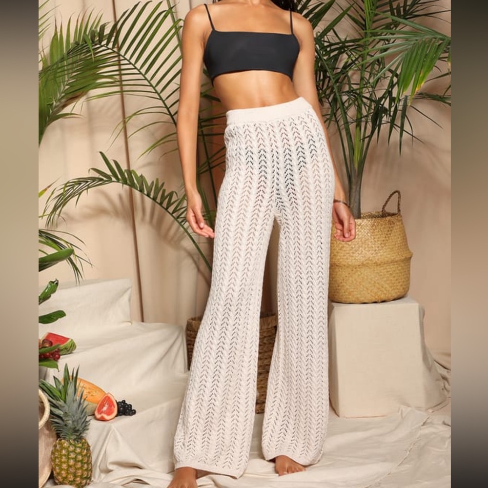 Lulus Crochet High Waisted Cover-Up Pants